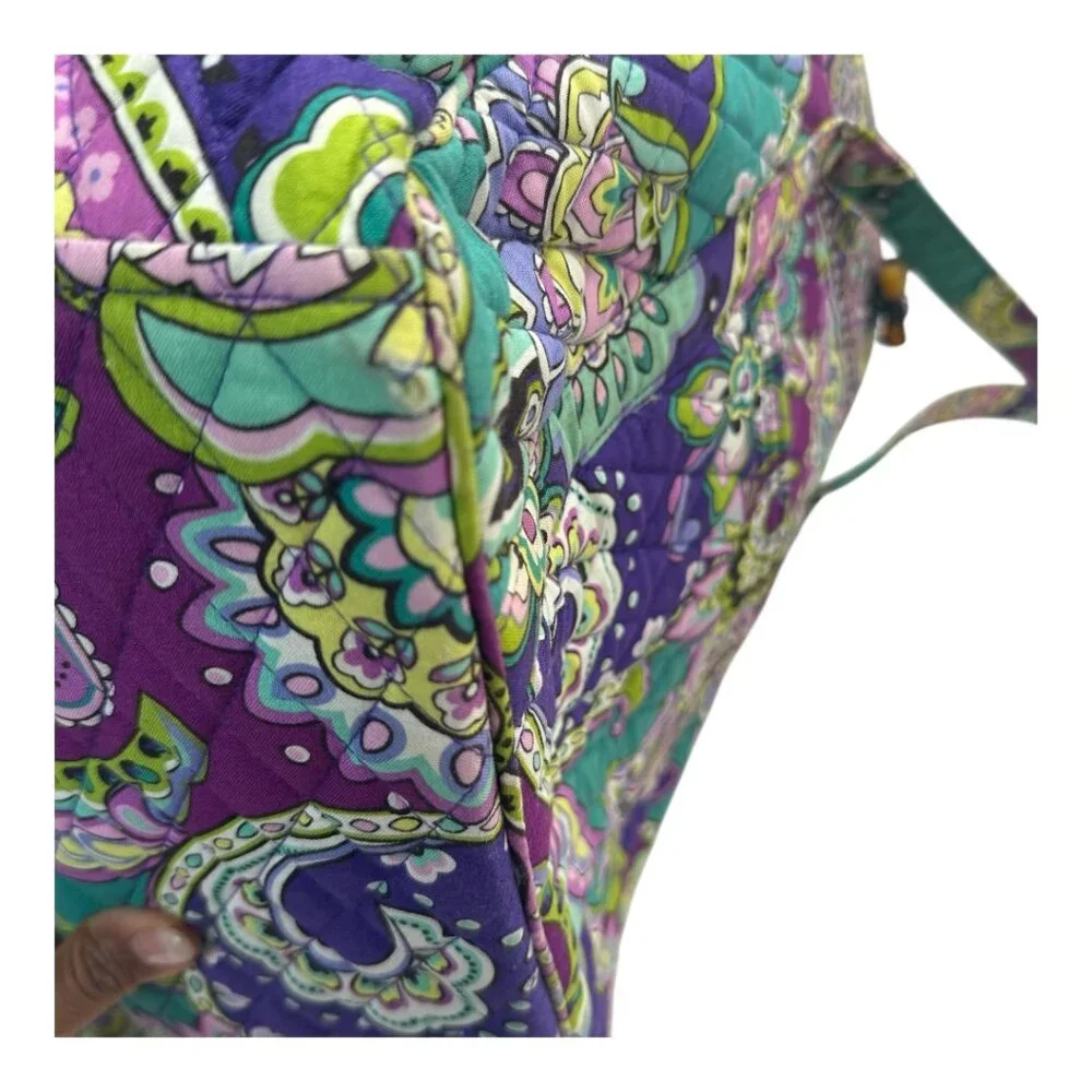 Vera Bradley Signature Laptop Tote Bag Multicolored Paisley Print